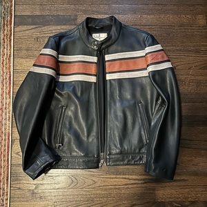Size Large Wilson Leather - Motorcycle Jacket/Harley Davidson